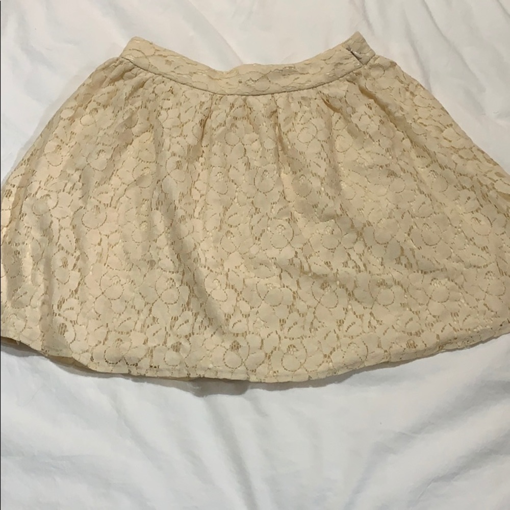 Cream Lace Skirt